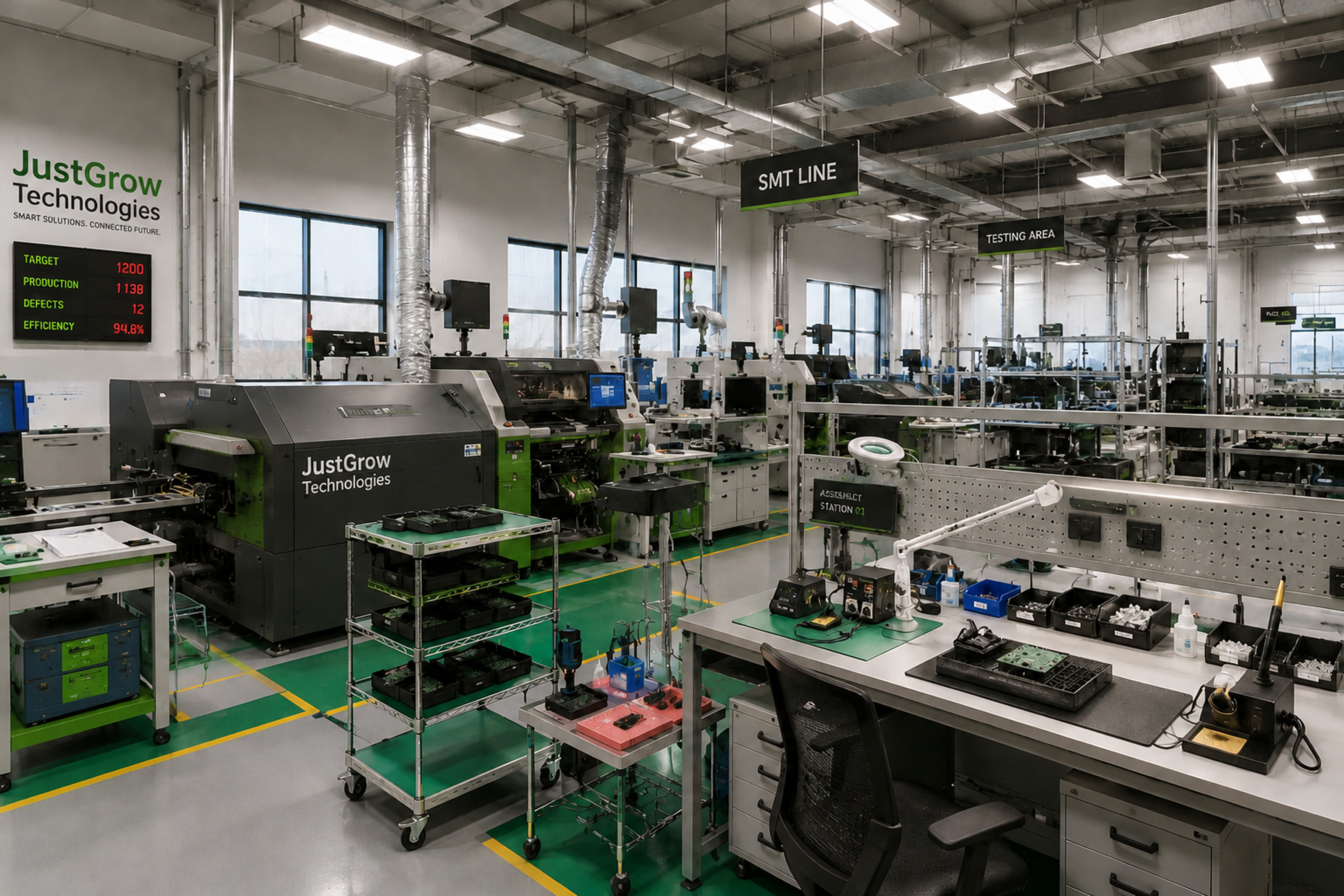 Justgrow Technologies manufacturing facility